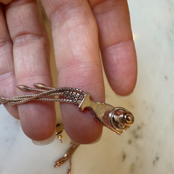 MONICA VINADER Rose Gold Vermeil Baja Deco Thin Labradorite Cocktail Earrings - Picture 8 of 13